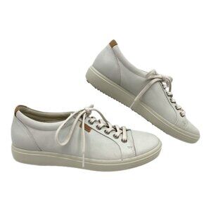 Ecco White Leather Classic Sneakers | Women’s Size 8